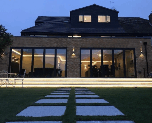 outdoor lighting to a large bespoke property